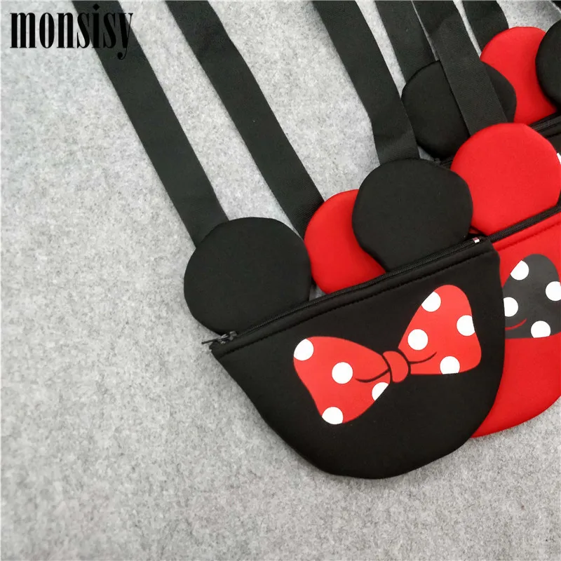 Monsisy детей Crossbody сумки для девочек кошелек и сумка мультфильм Мышь уха в горошек с