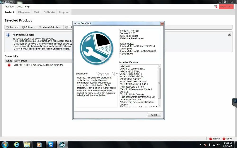 2017 88890300 интерфейс Vocom для Volvo/Renault/UD/Mack грузовик диагностический инструмент + PTT 2 6