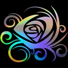 Художественный цветок, забавная наклейка для автомобиля, Виниловая наклейка для окна, бампера, ноутбука, двери, грузовика