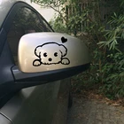 2 шт.компл., виниловые автомобильные наклейки в виде милой собаки, наклейки на зеркало заднего вида автомобиля, украшения для бокового зеркала автомобиля L + R