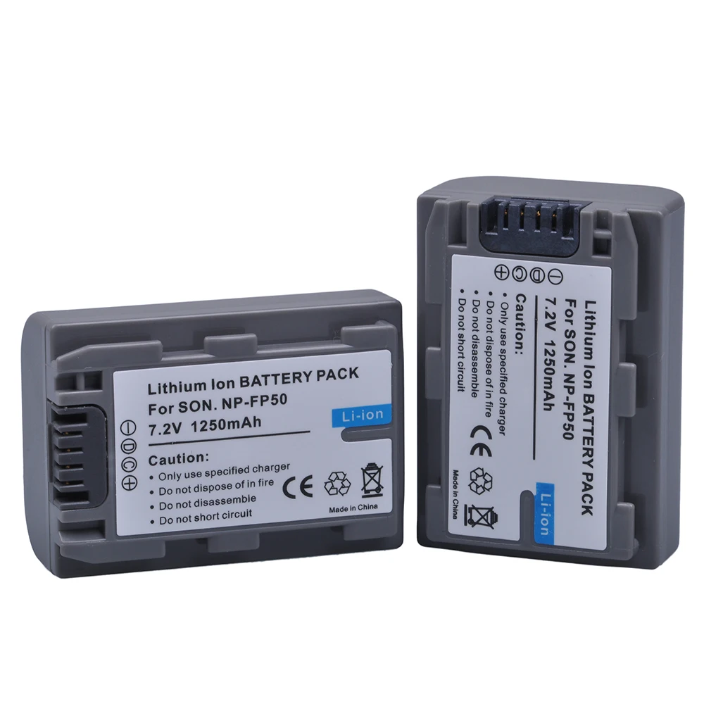 Комплект из 2 предметов NP FP50 NPFP50 батареи для Sony FP30 FP60 FP70 FP71 FP90 DCR SX40 SX40R SX41 HDR