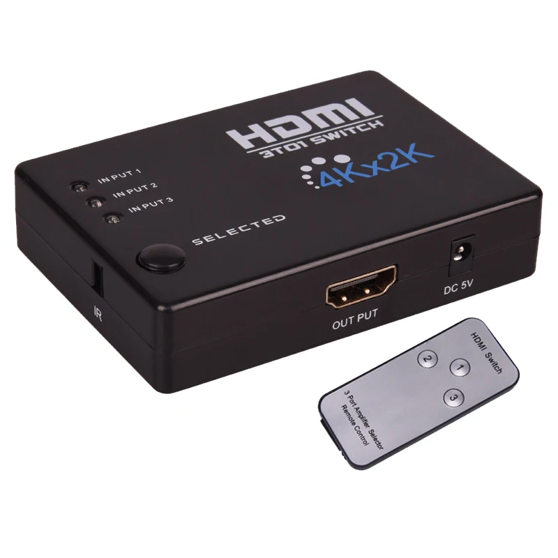 HDMI переключатель с пультом дистанционного управления коммутатор 3 Порты и