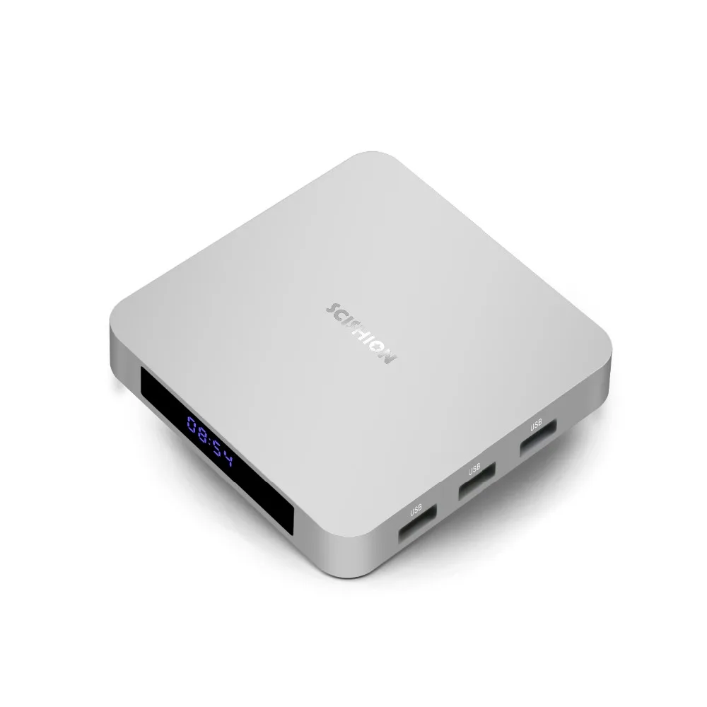 Scishion Ай одна android tv box RK3328 Quad Core 4G DDR3 B 32 ГБ Bluetooth 4 0 K HD медиаплеер 2.4g wifi цифровые