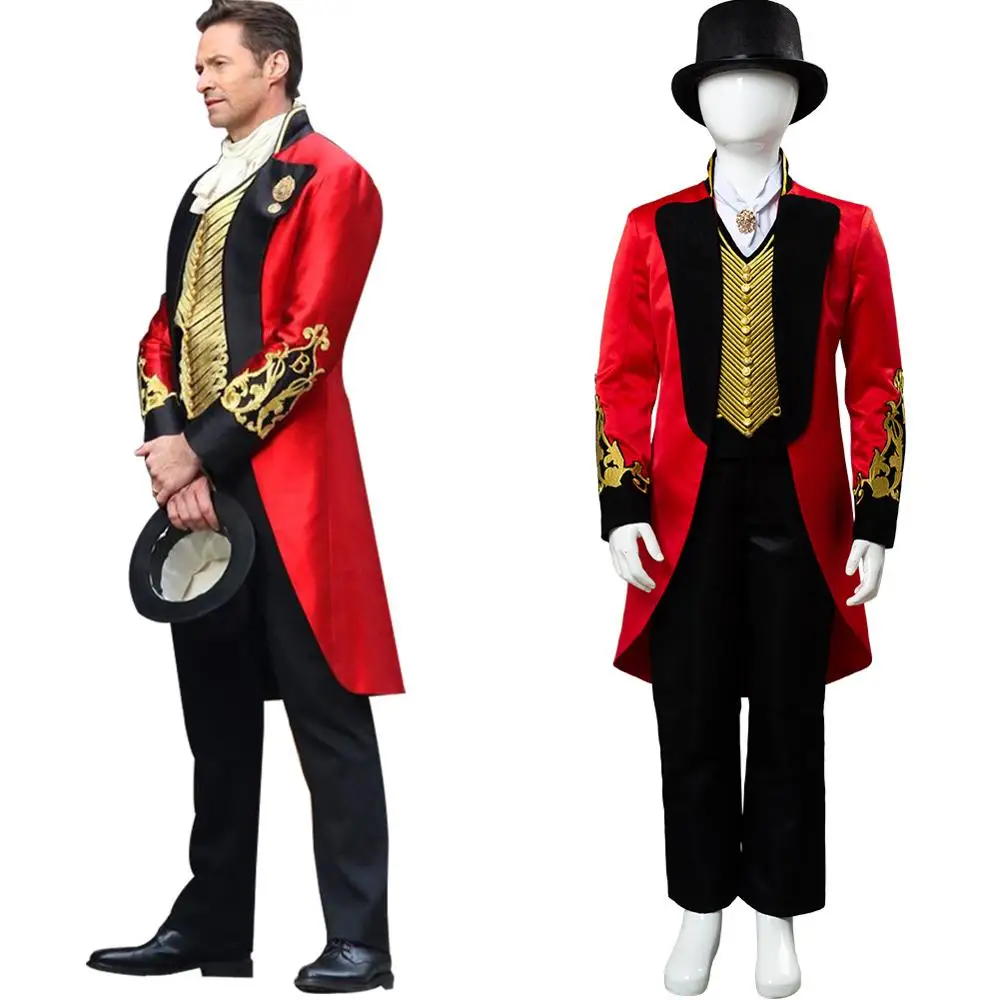 

Movie The Greatest Showman Cosplay P.T. Barnum Costume Outfit Uniform Full Suit For Kids Halloween Carnival Cosplay Costumes