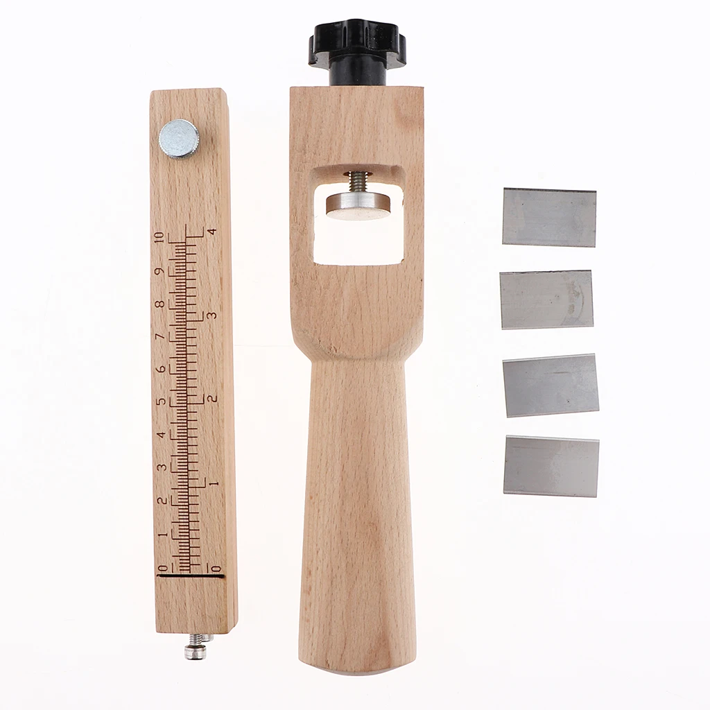 Adjustable Belt Leather Cutter Strap Craft Cutting Tool Unfinished Wood Handle | Дом и сад