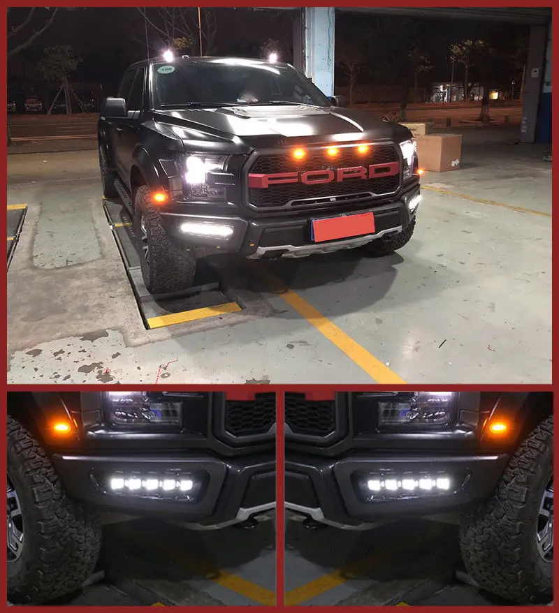Белый светодиодный светильник дневного света для Ford F150 Raptor SVT DRL 2016 2017 2018|Фара авто