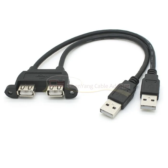 2 шт. комбинированный двойной USB 0 Мужской и Женский удлинитель 20 см с винтовыми