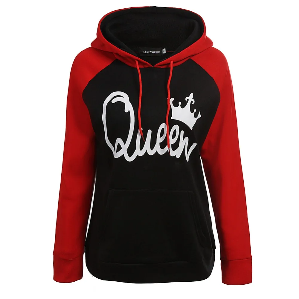 Толстовка с капюшоном для пары король и королева его ее новый дизайн|designer hoodie|hoodies