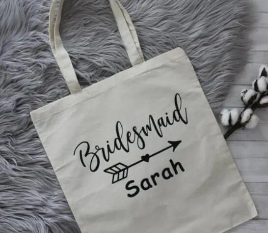 

personalize name glitter wedding bride bridesmaid canvas Tote Bags, Bridal Party Tote, customize Bridesmaid proposal Tobe Bag