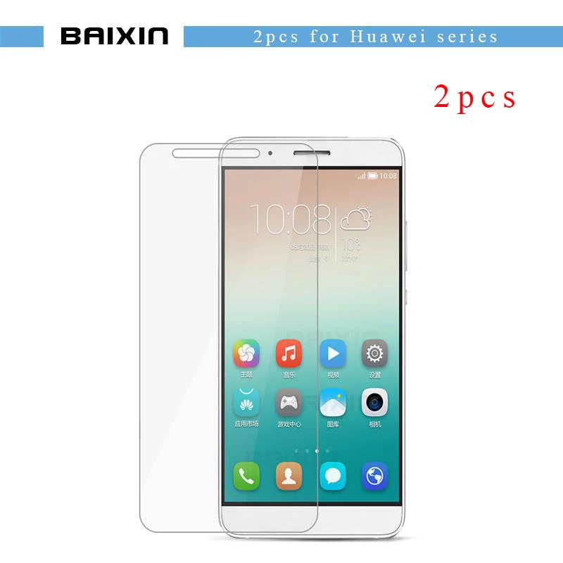 2 шт Закаленное стекло протектор экрана для huawei Ascend P8 P9 Lite G9mini honor 3 4 c 4x6 6plus 7 i