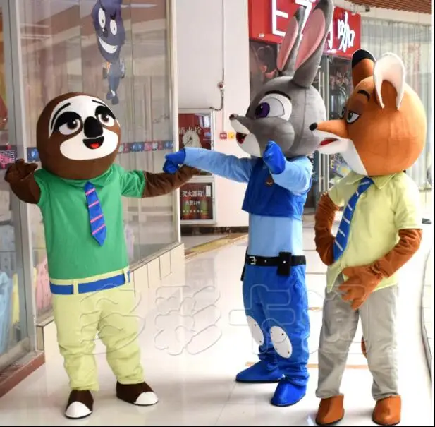 Эва шлем сумасшедшего города талисман животных Джуди Хопп кролики костюм и Ник