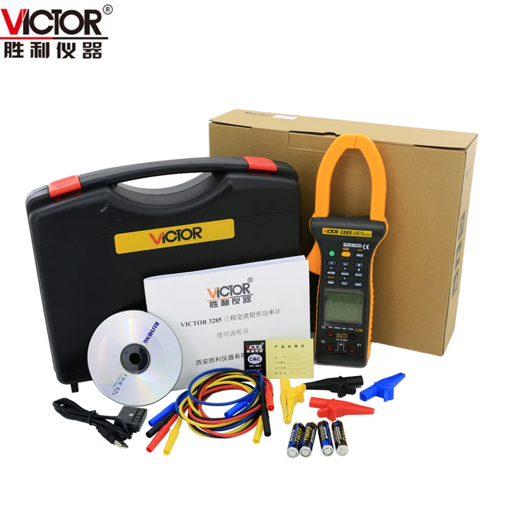 

Цифровые токоизмерительные клещи VICTOR VC3285 с функцией True RMS, 600 А/В и обнаружение фазовой последовательности