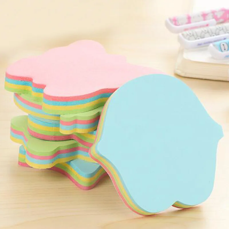 

10 шт., наклейки kawaii, блокноты для заметок, клейкая бумага для заметок, Канцтовары, самоклеющиеся бумажные складные блокноты