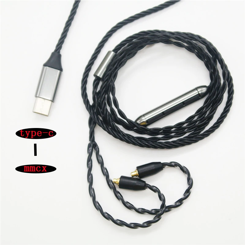 Обновленный кабель MMCX Type-c Для Shure SE846 se215 W40 W50 для наушников с микрофоном гарнитура