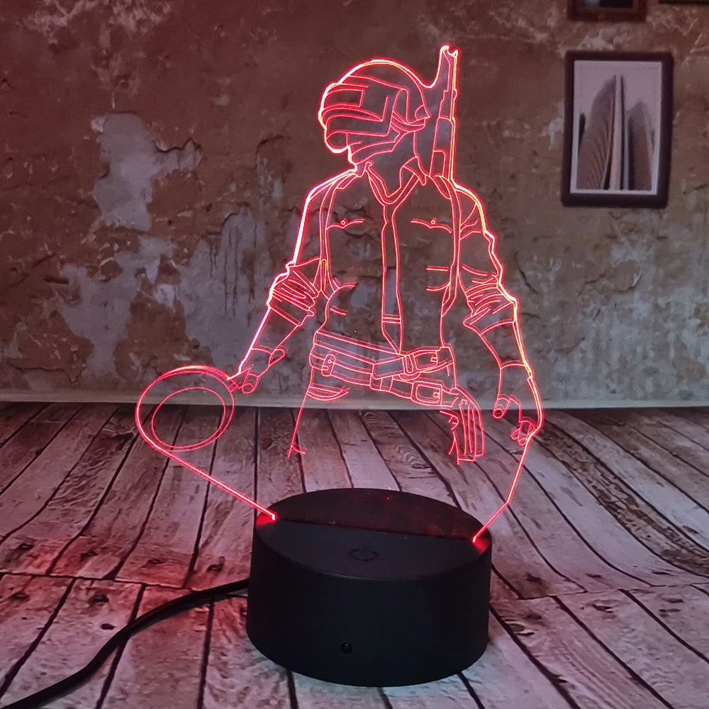 Дропшиппинг мальчик TPS игра ночник 3D дистанционный переключатель Красочные