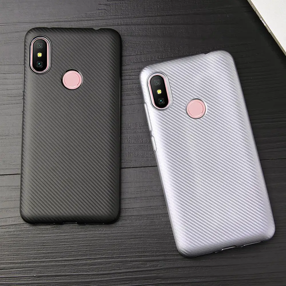 Чехол HATOLY для Xiaomi Redmi Note 6 Pro Ультратонкий Мягкий ТПУ чехол из углеродного волокна