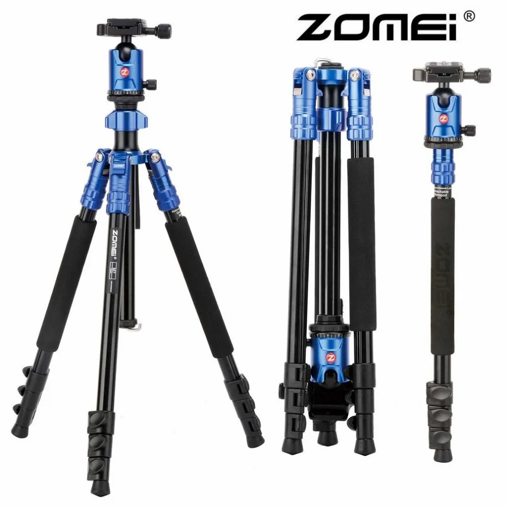 Zomei M7 360 градусов профессиональные Портативный магния Алюминий сплава штатив монопод для зеркальной Камера шаровой головкой Quick Release Plate