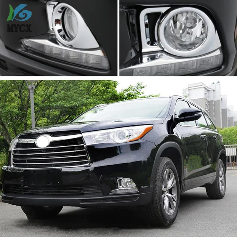 Аксессуары подходят для TOYOTA HIGHLANDER KLUGER 2014 2015 Хромированная передняя задняя