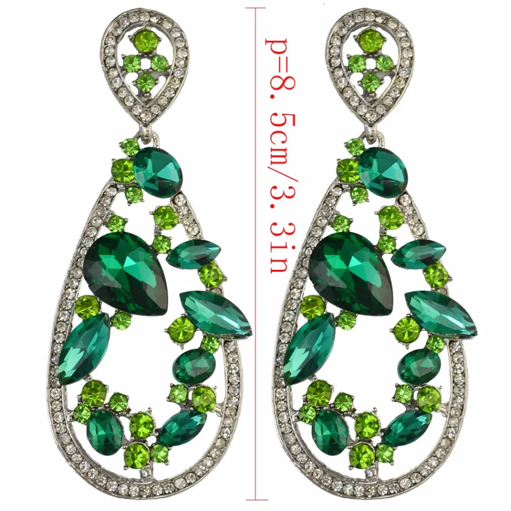 Модные серьги-подвески 4 цветов инкрустация ювелирные изделия кристалл разы