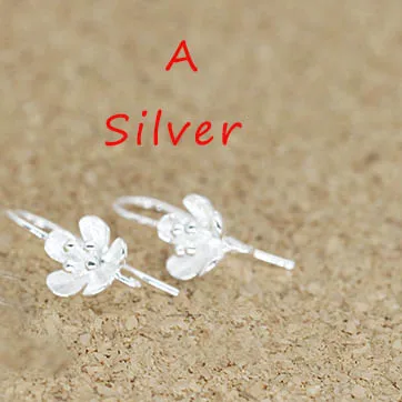 A Silver 2 шт Стерлинговое Серебро 925 цветок застежка для серег для изготовления ювелирных изделий ушной проволоки крюк фурнитура DIY женские серьги аксессуары Поставщик - Цвет: A Silver