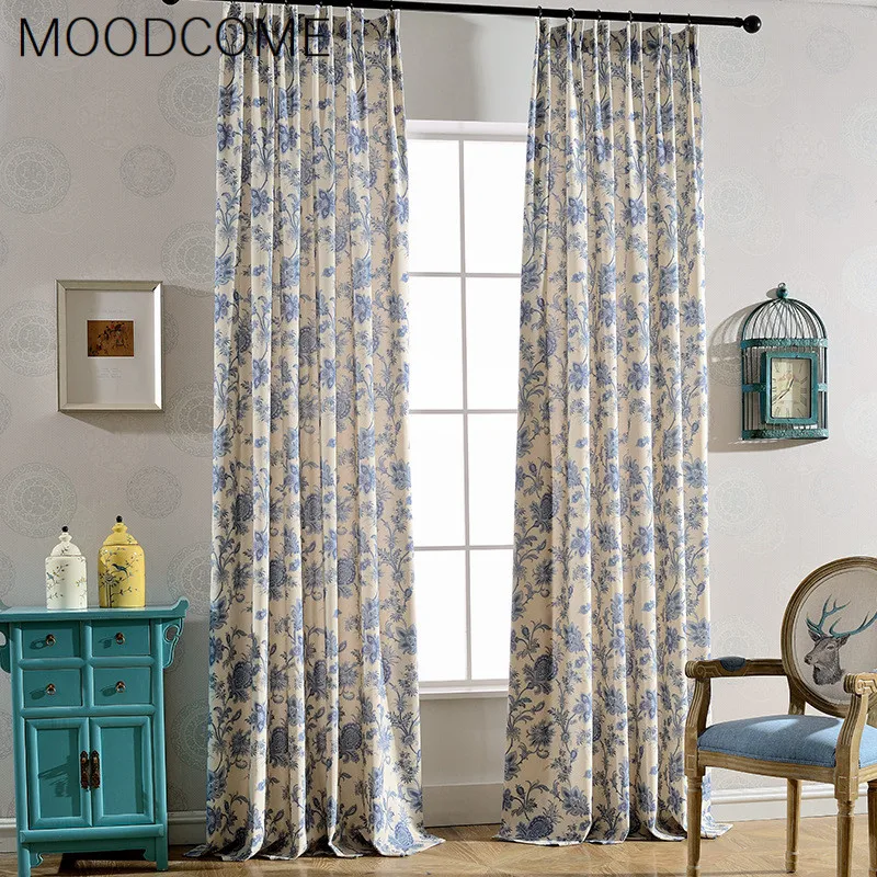 Classical Curtains for Living Dining Room Bedroom Modern Minimalist Feel Floral Printing Blackout Art Girls | Дом и сад
