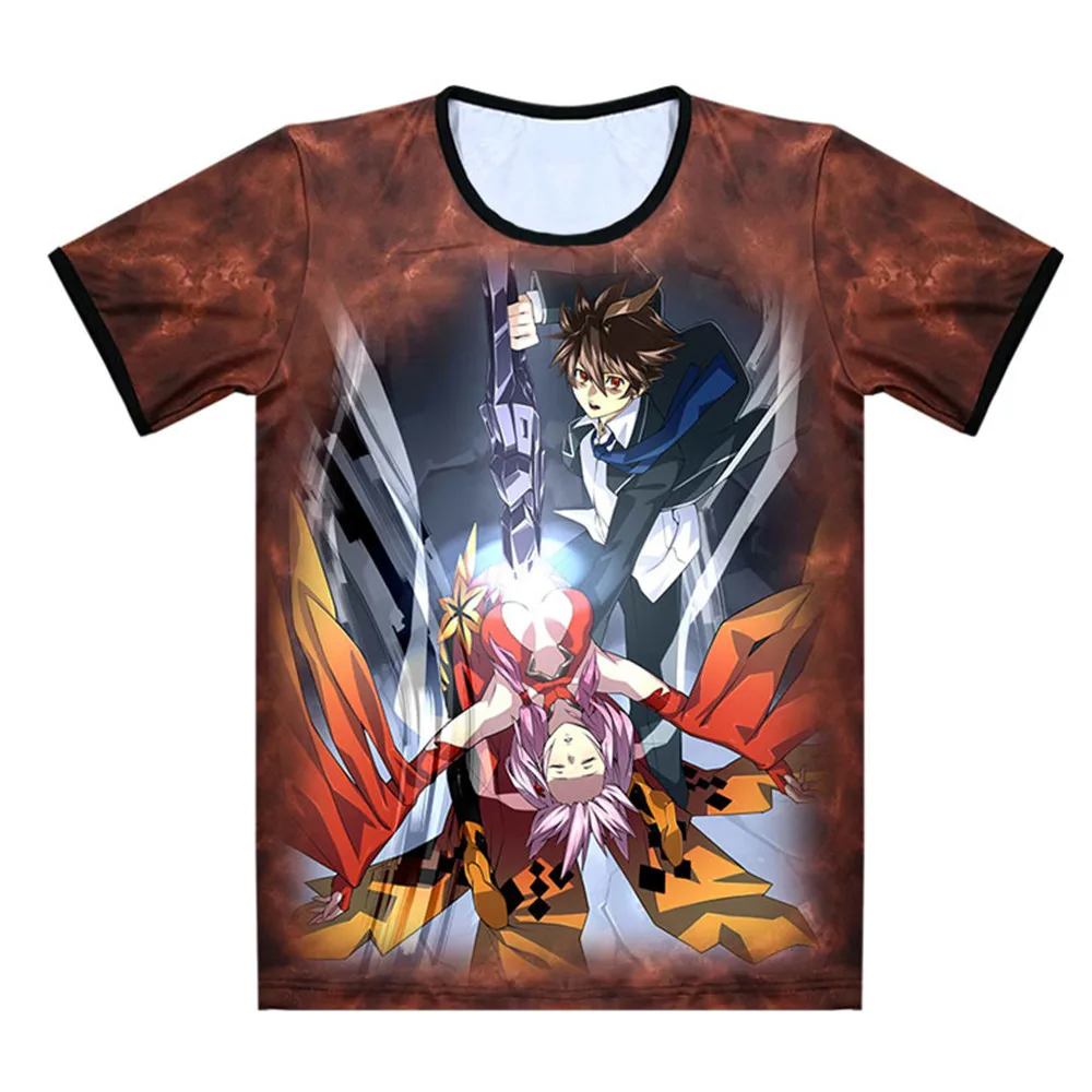 Новая футболка для косплея аниме мужчин и женщин уникальная с 3d принтом Guilty Crown Shu