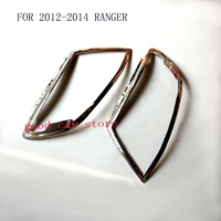 free shiping silver color abs front lamp cover head light cover 2pcs accessory ranger accessories for ranger 2012 2014