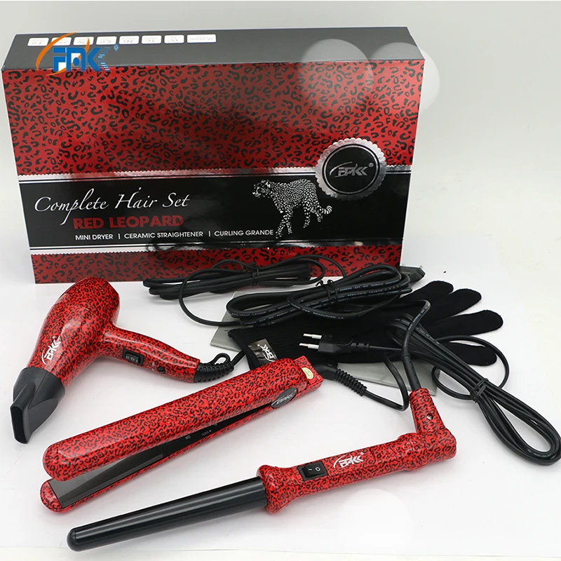 FMK профессиональные инструменты для укладки волос набор леопардовых щипцов
