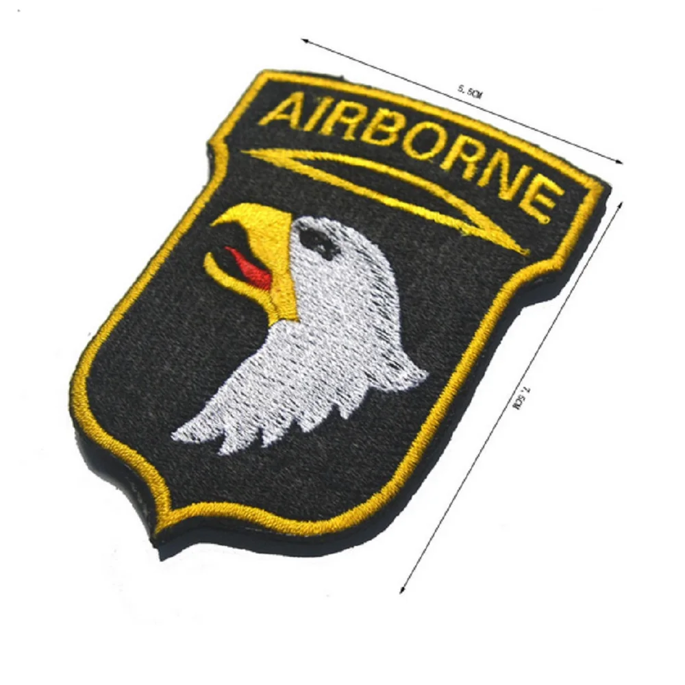 10 шт./лот 3D вышивка контуры и крючок США AIRBORNE 101 air assaw division AA повязки военный фанат