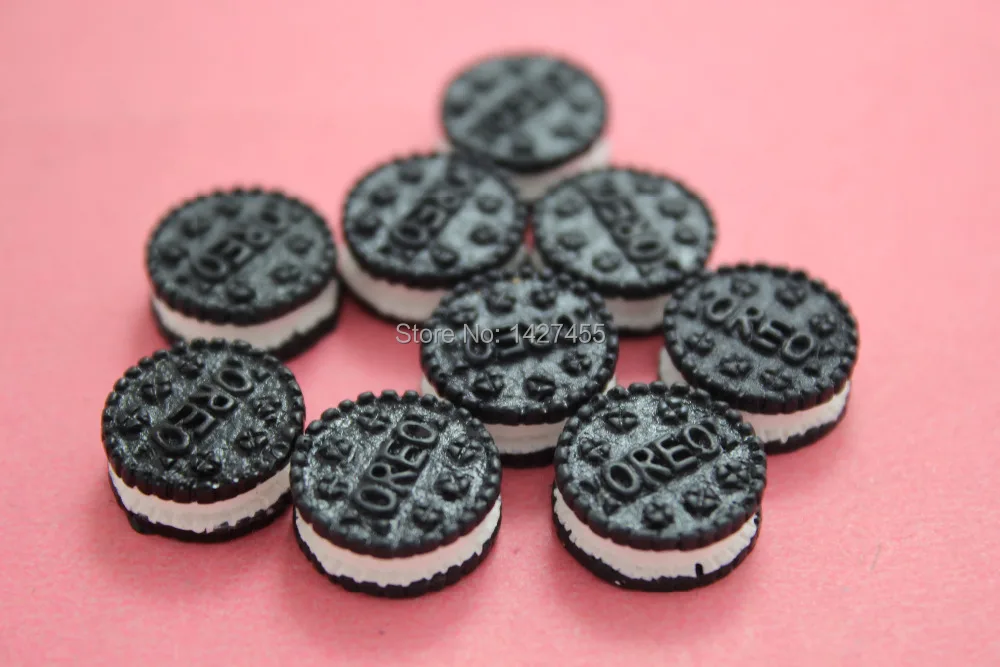50 шт./лот 13 мм черное Печенье Oreo маленькие миниатюрные конфеты с молочным