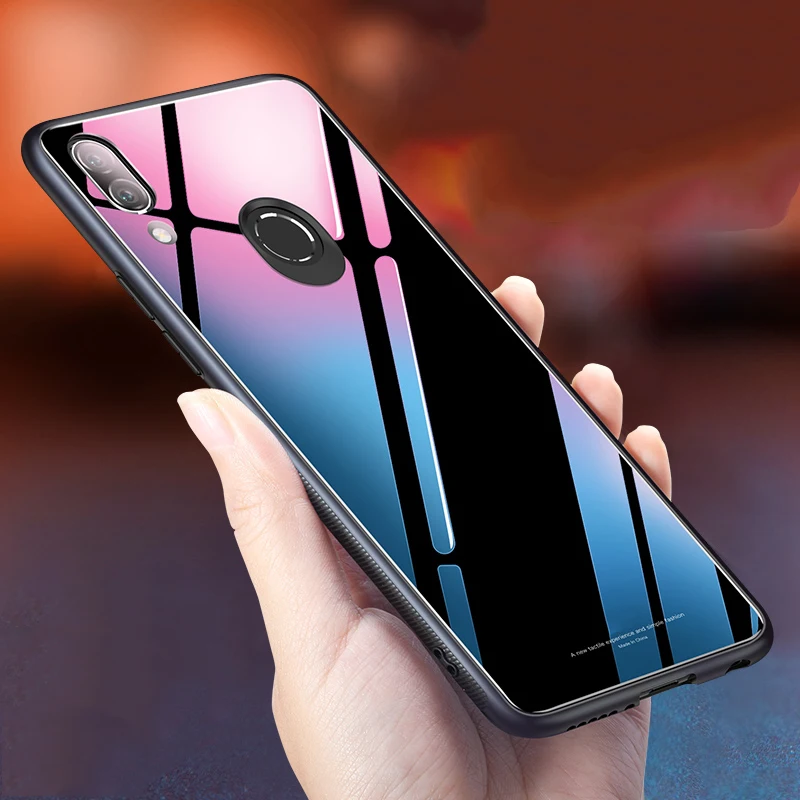 Чехол для Huawei Honor Note 10 роскошное глянцевое закаленное стекло мягкая силиконовая