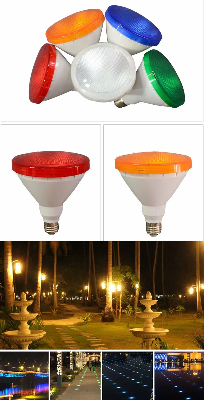 Светодиодный прожектор PAR38 проектор освещение 12 W E27 винт базы RGB синий и красный