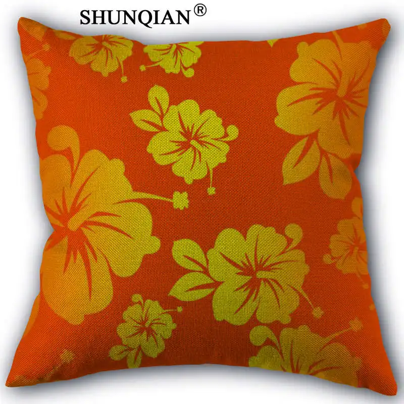 Y418 Подушка с изображением гибискуса и цветов наволочка хлопковая искусственная