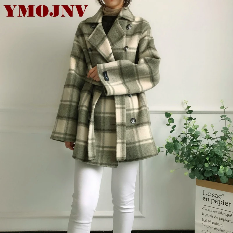 YMOJNV Новая женская зимняя куртка с капюшоном, двухсторонние меховые куртки для женщин, большой меховой воротник, искусственный мех, верхняя одежда, тонкая уличная одежда, пальто