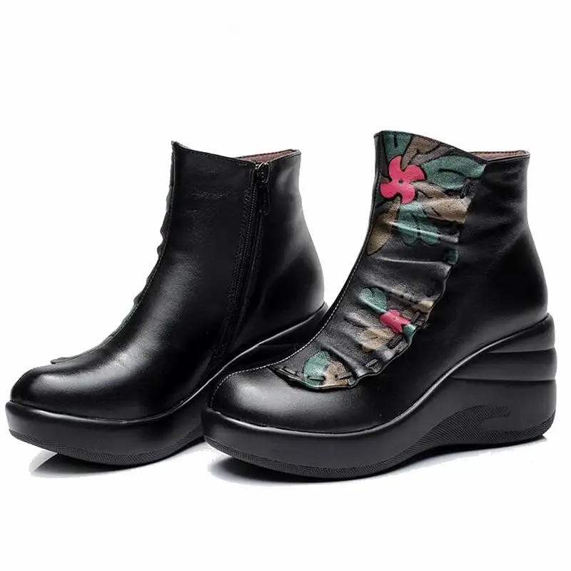 TIMETANG зимние женские ботинки из плюша Женские для женщин в национальном стиле