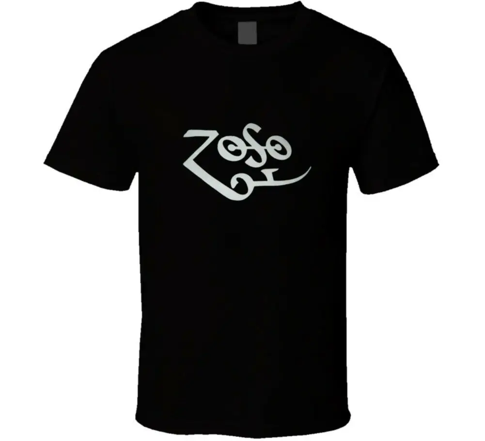 Zoso Jimmy Symbol Zeppelin Рок &amp Ролл Ретро музыкальная футболка хип хоп забавная мужские