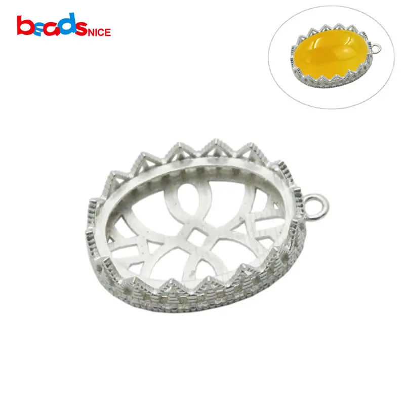 Beadsnice поставка ювелирных изделий подносы для подвесок из стерлингового серебра с