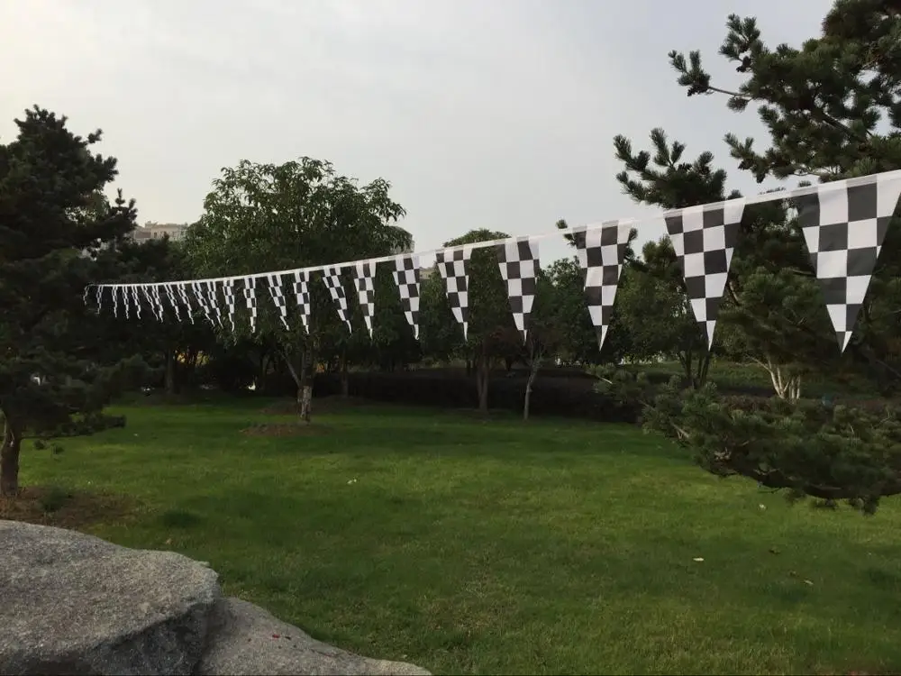9 м длинные Черно белые баннеры в клетку для праздников и праздников|flag pole|flag flagflag