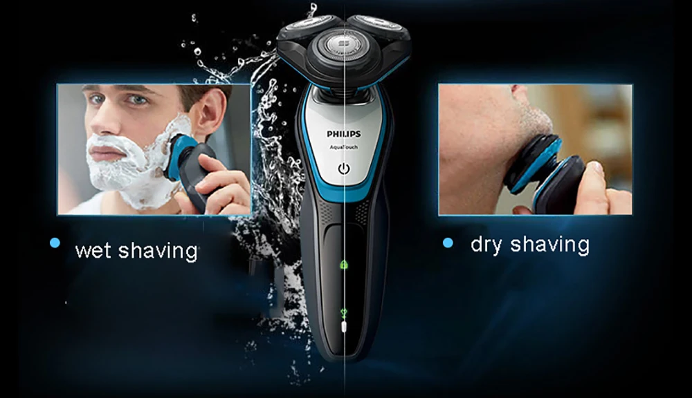 Philips моющийся S5070 электробритва ComfortCut лезвие системы Aquatouch 40 мин беспроводное использование/1 ч Зарядка для мужчин