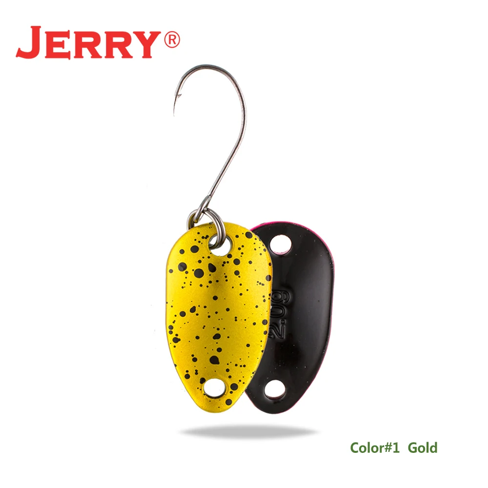Jerry pesca 2 г 3,5 г 4,5 г несколько цветов микро рыболовные ложки форель ложка рыболовные приманки-Воблеры Спиннер приманка - Цвет: 1 gold