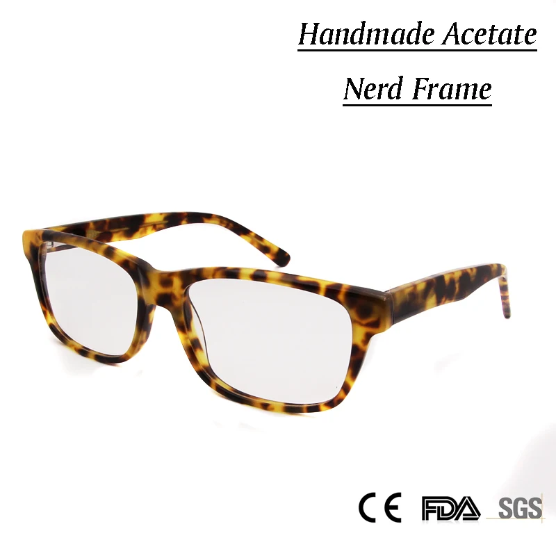 

Sorbern Pattern Eyeglasses Square Nerd Glasses Women Men Optical Frames Clear Lens Eyewear Acetate Myopia Glasses Gafas De Sol