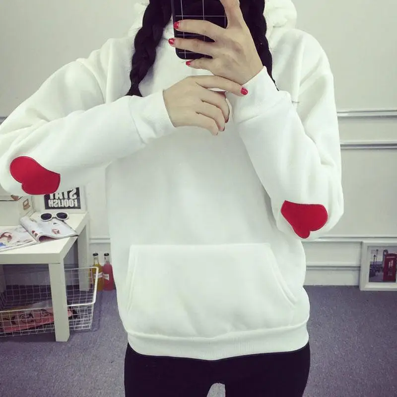 2016 Новинка корейский Кашемир Женские кофты с капюшоном длинным рукавом в форме