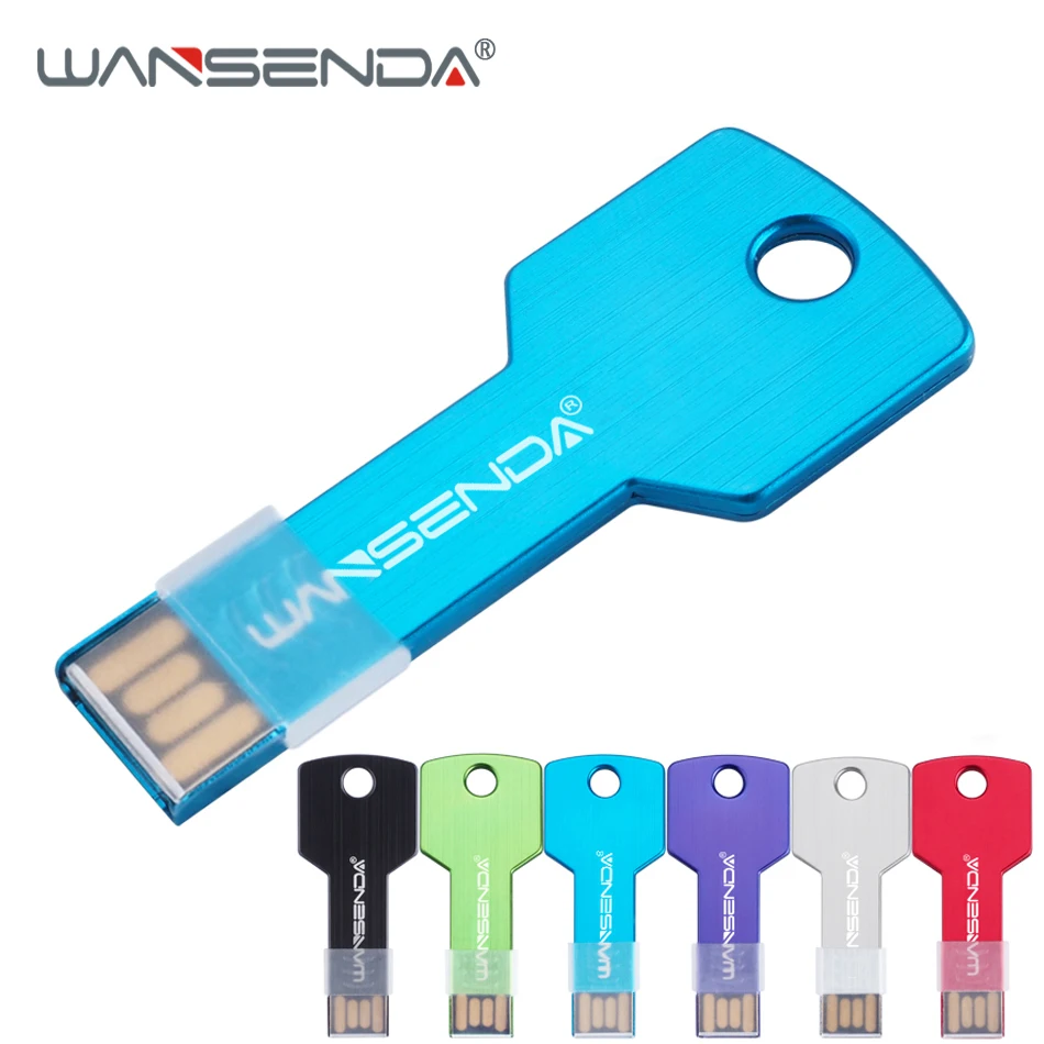 

WANSENDA Key Shape USB Flash Drive Waterproof Pen Drive 4GB 8GB 16GB 32GB 64GB 128GB Pendrive USB Memory Stick Flash Drive