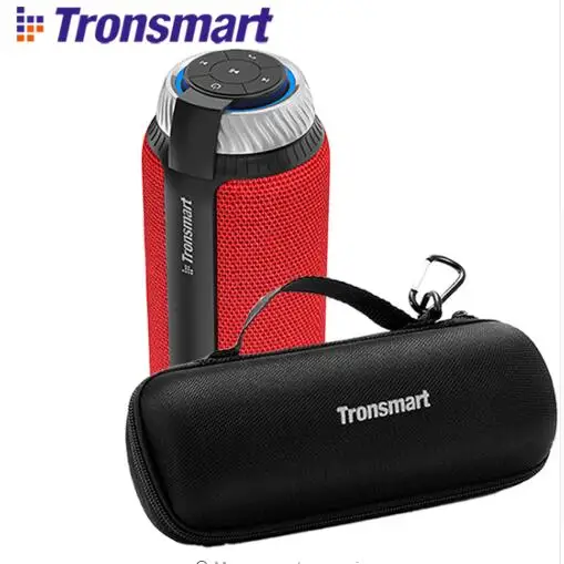 Red and case Tronsmart Element T6 Bluetooth динамик портативный беспроводной динамик с 360 градусов стерео звук для IOS Android Xiaomi плеер - Цвет: Red and case