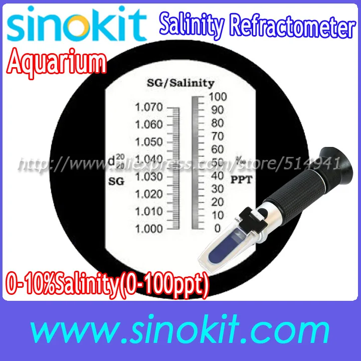 

Wholesales Salinity 0-10%Salinity(0-100ppt) Aquarium Refractometer RHS-10ATC