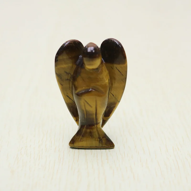 

1 шт. натуральный тигеритовый камень для глаз ангел кристалл сосновая резьба ремесла ангел ручная работа фигурка рейки драгоценный камень л...