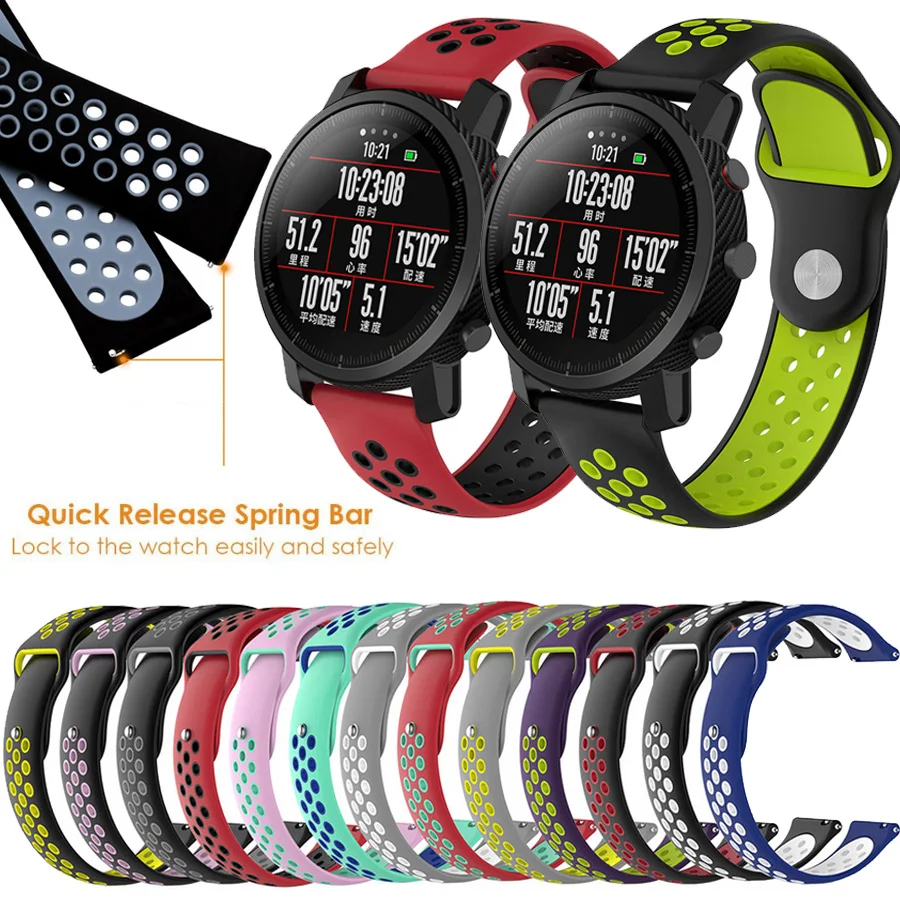 Дышащий силикон ремешок для samsung Galaxy Watch Active 42 мм часов спортивный браслет gear S2
