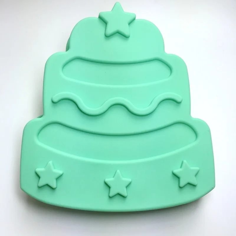 1 шт. Большая Рождественская елка силиконовая форма для торта 3D Fondant мыло