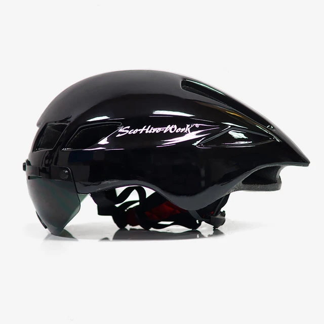 Велосипедный шлем TT aero Goggles шлем дорожный MTB велосипедный спортивный защитный шлем для верховой езды мужские гоночные велосипедные шлемы - Цвет: black