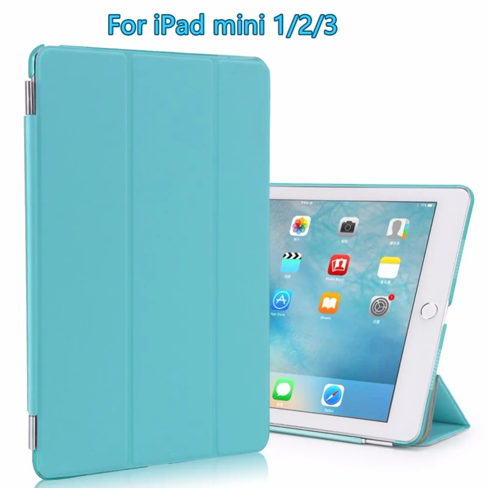 Чехол для iPad mini 1/2/3 умный чехол с прозрачной матовой жесткой задней крышкой и